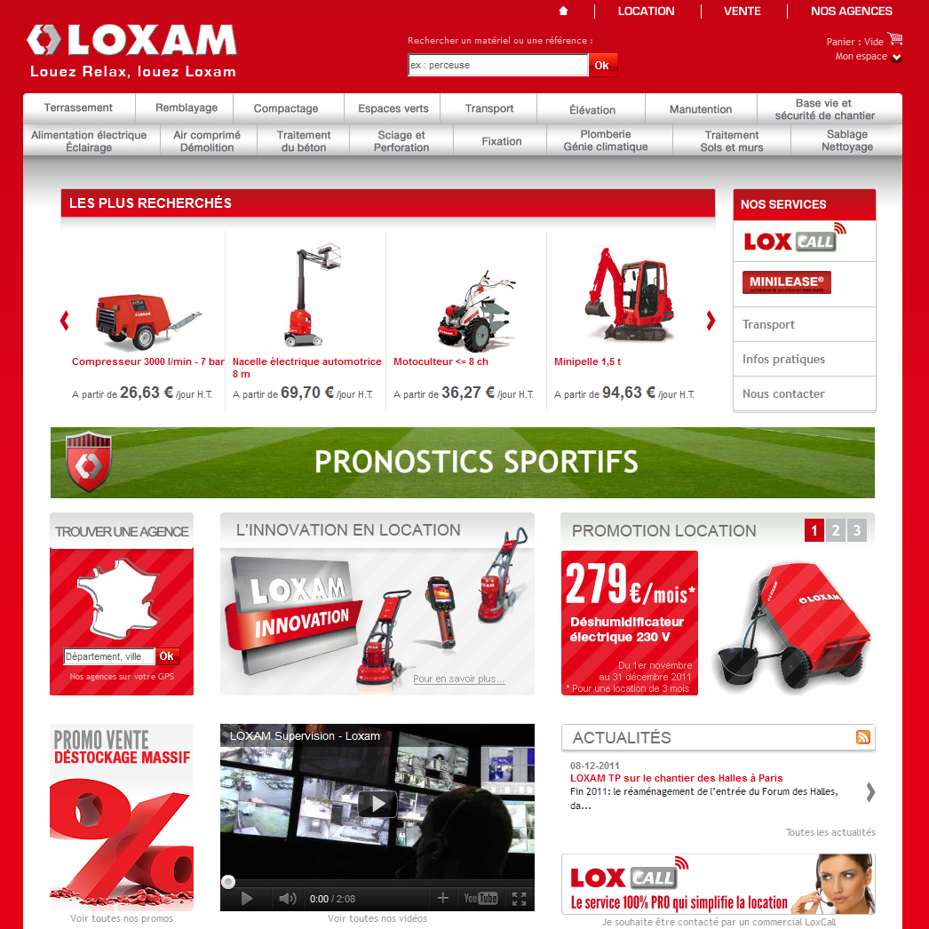 Nouveau site Web pour LOXAM !