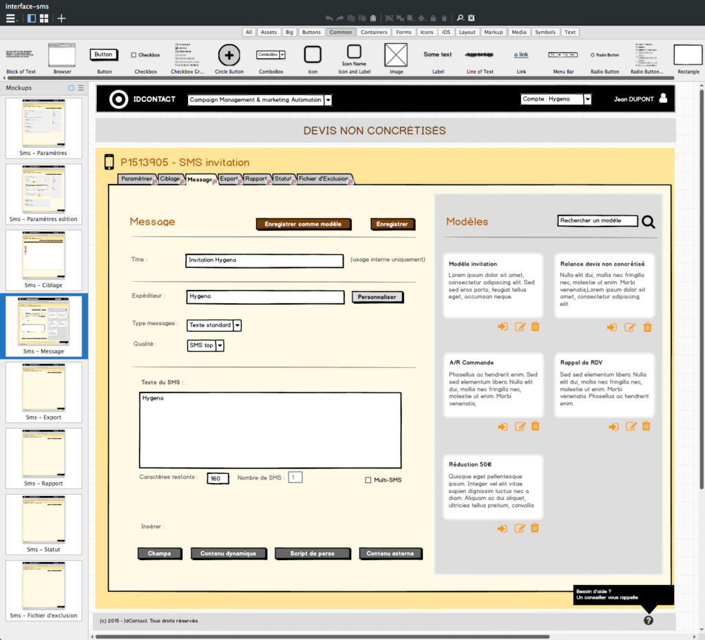 sketching & mockups